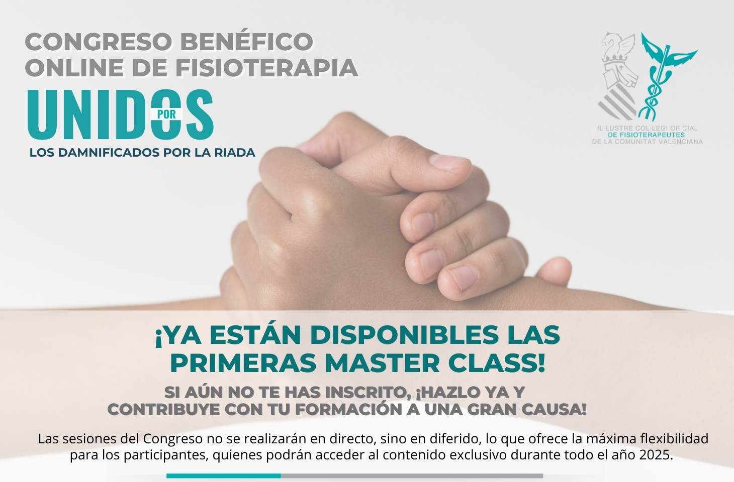 ¡Ya están disponibles las primeras Master Class del Congreso Benéfico Online de Fisioterapia del ICOFCV! ¡Disfrútalas! 