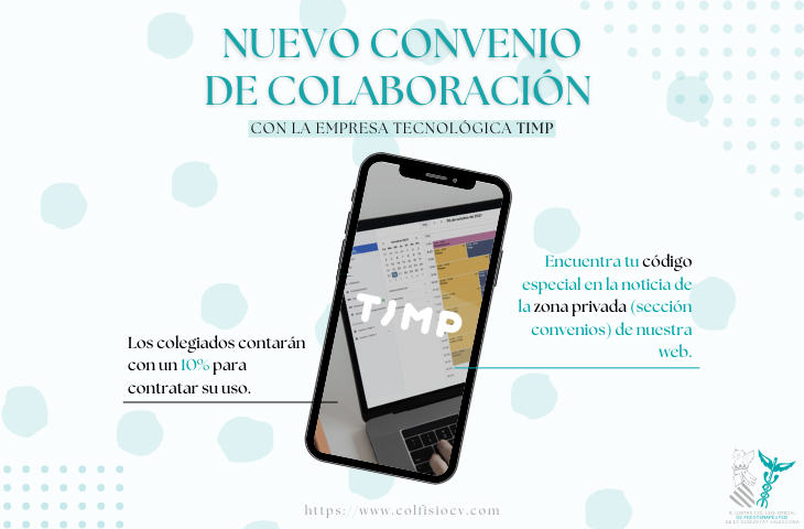 Nuevo convenio de colaboración con la empresa tecnológica valenciana TIMP