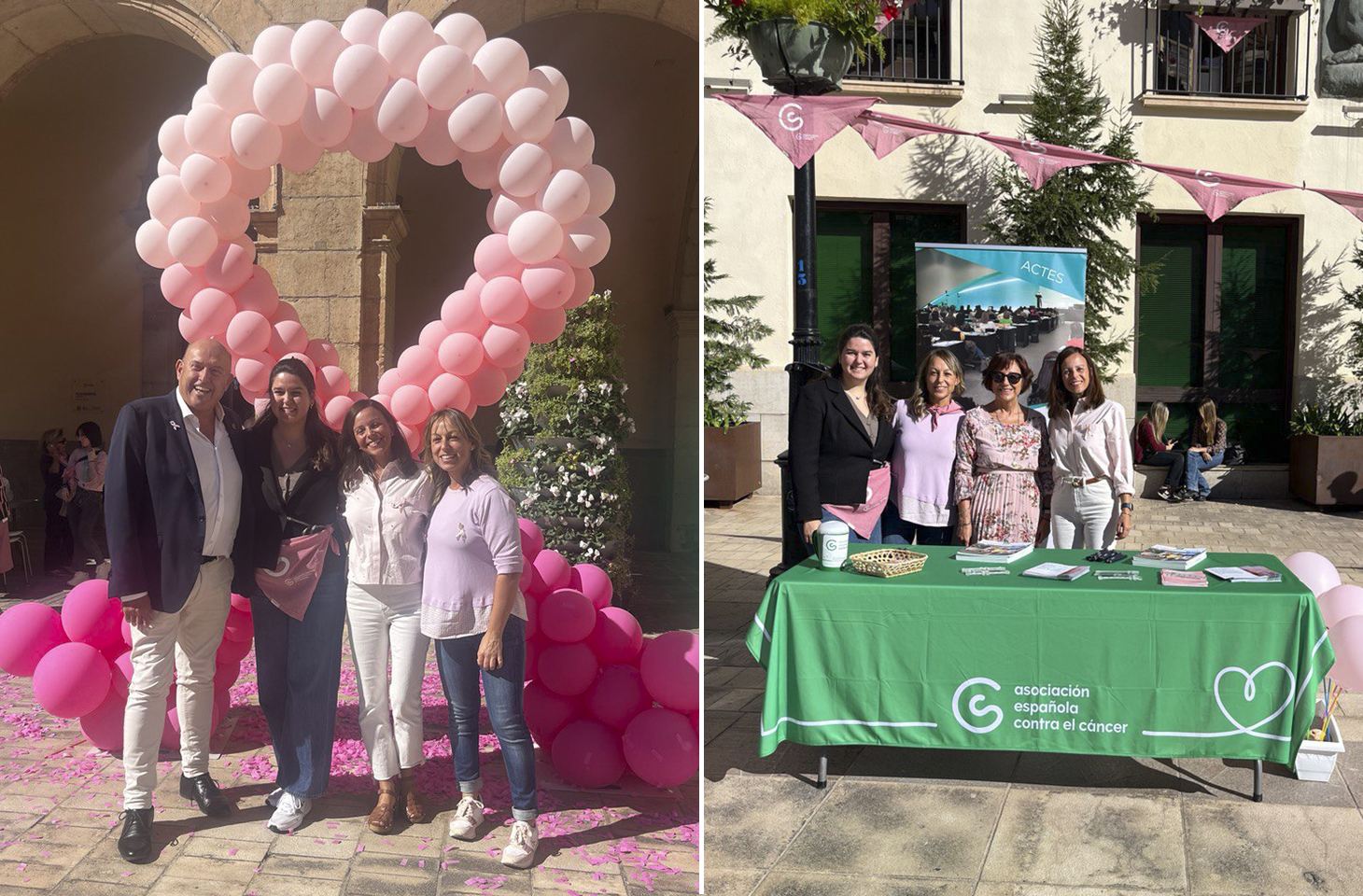 El ICOFCV colabora en el acto de la AECC de Castellón para visibilizar y apoyar la lucha contra el cáncer de mama