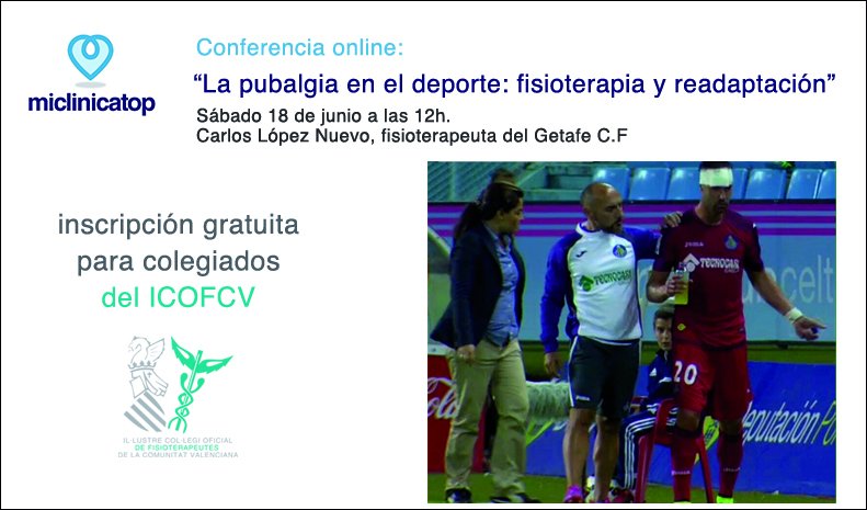 Conferencia online gratuita para colegiados de Miclinicatop sobre “La pubalgia en el deporte: fisioterapia y readaptación”