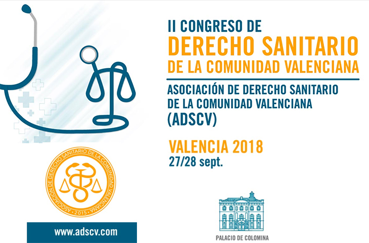 El ICOFCV participará en el II Congreso de Derecho Sanitario de la Comunidad Valenciana