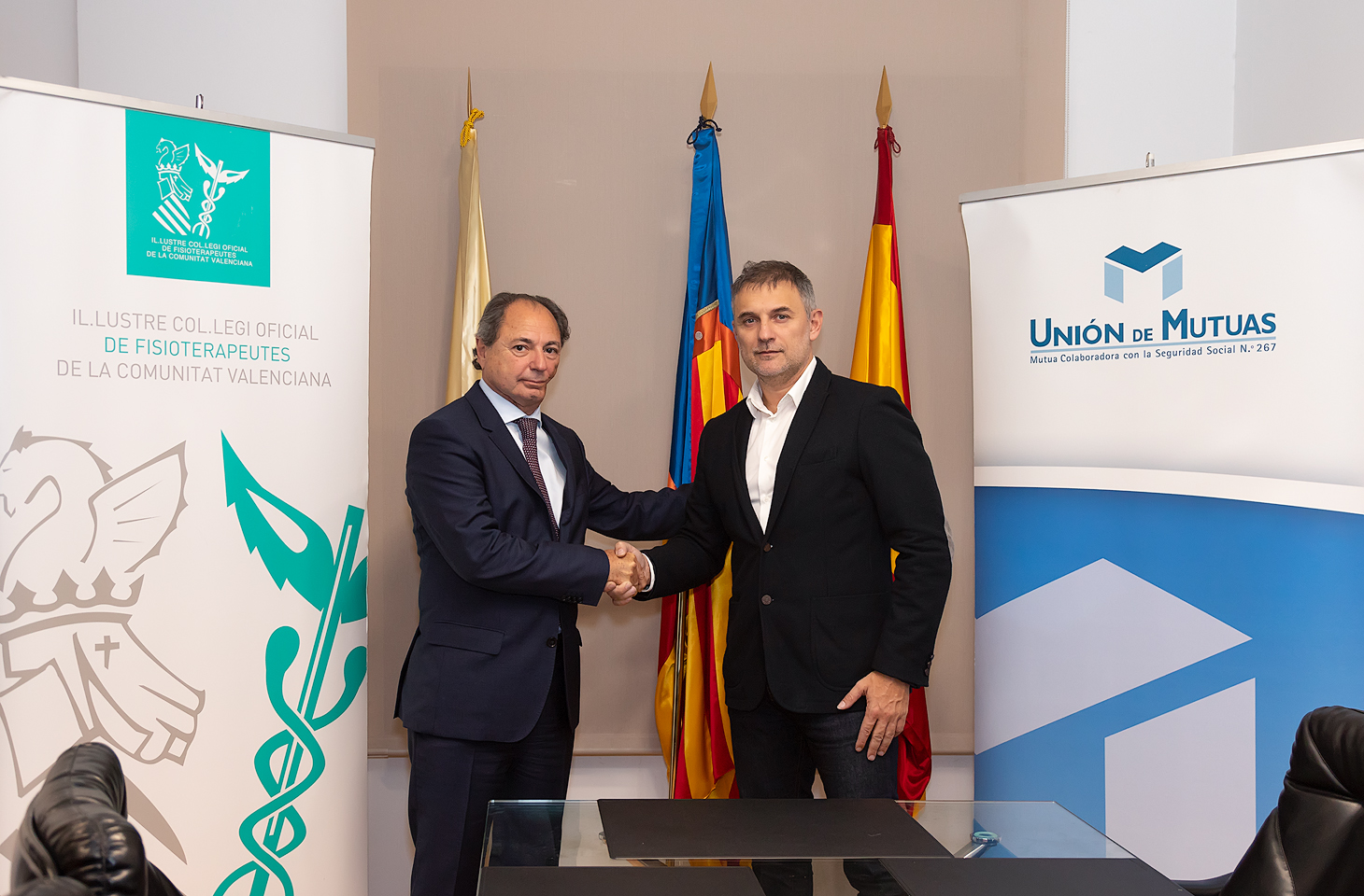 El Colegio de Fisioterapeutas de Valencia y Unión de Mutuas firman un acuerdo de colaboración