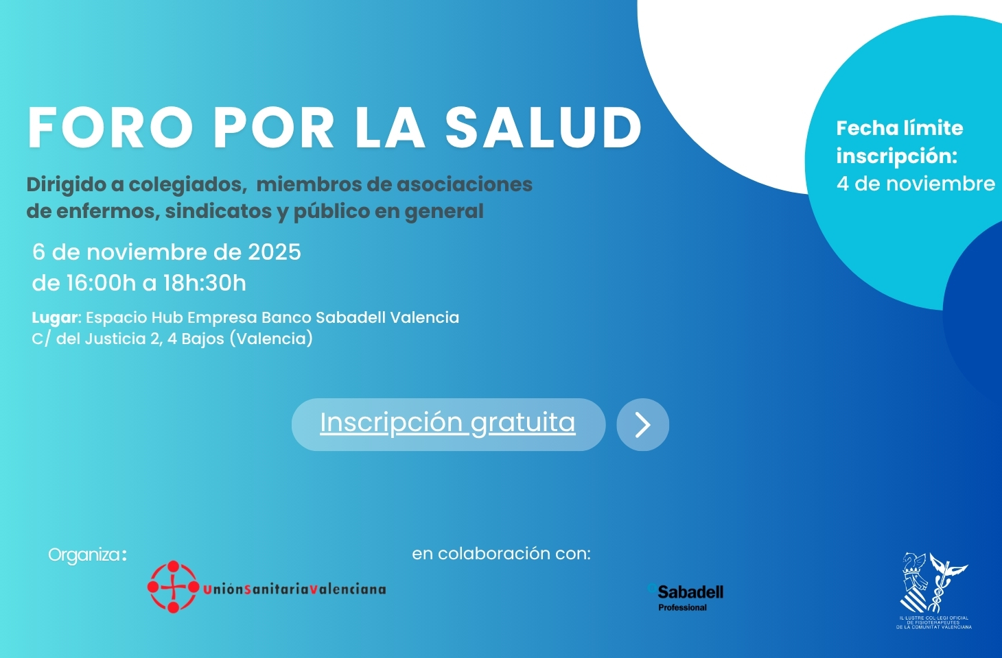 La Unión Sanitaria Valenciana celebra el Foro por la Salud 2025 La Unión Sanitaria Valenciana celebra el Foro por la Salud 2025