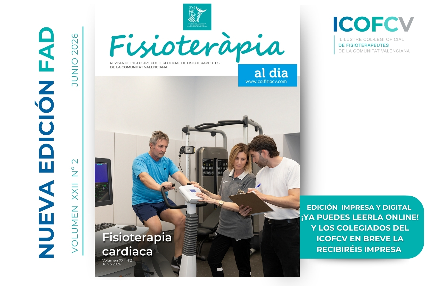 Recuperar la vida con fisioterapia tras una enfermedad cardiaca, tema central del nuevo número de FAD