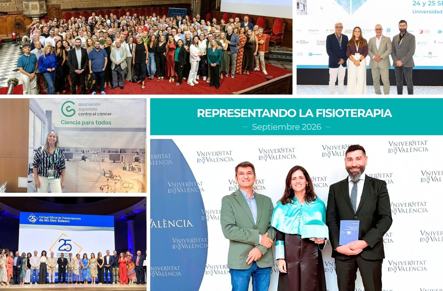Representando a la fisioterapia | Septiembre 2026: presentes en múltiples espacios de la salud, la profesión y la sociedad