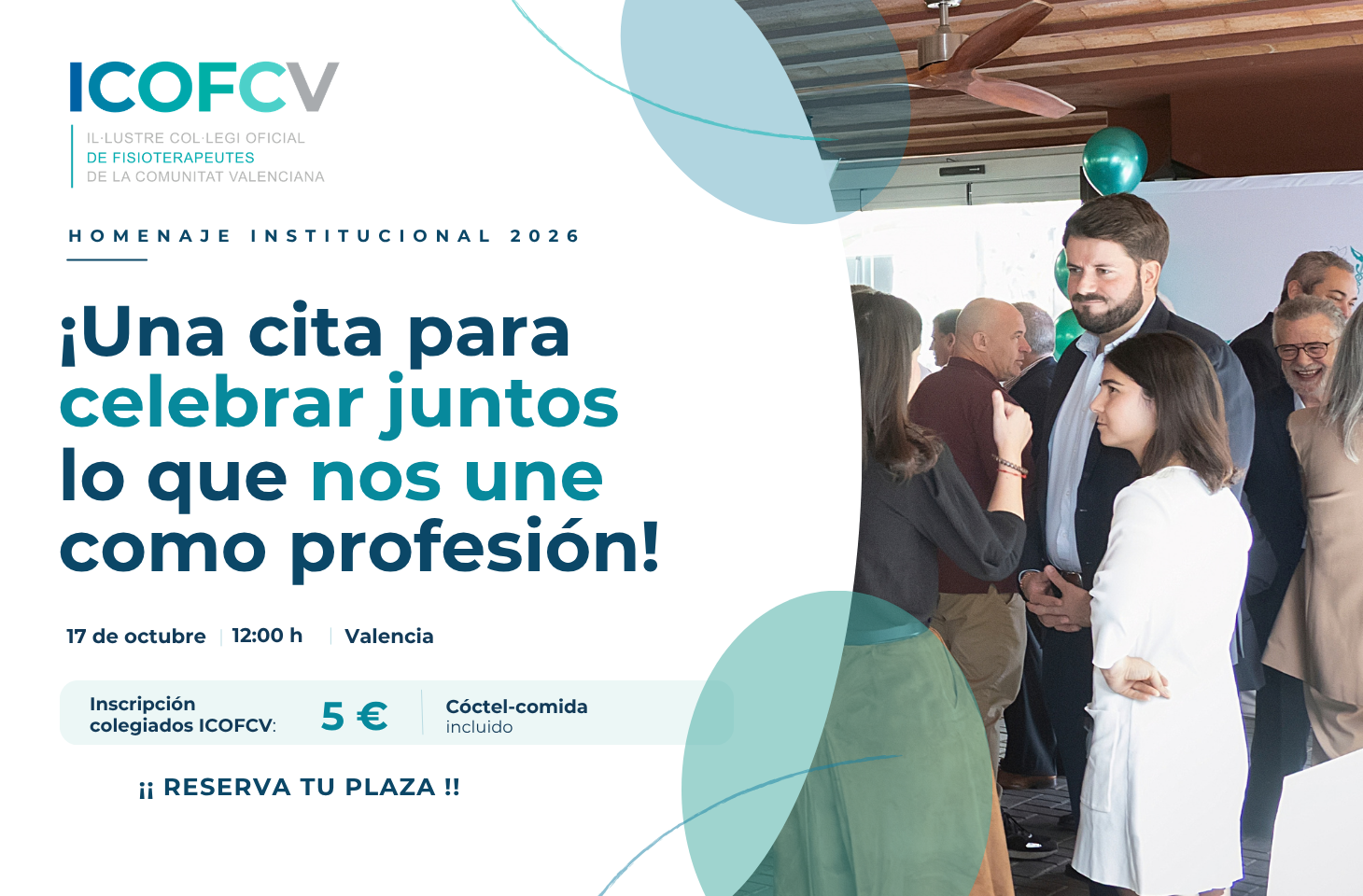 Se acerca el Homenaje Institucional del ICOFCV: ¡ven a celebrar nuestra profesión!
