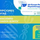 El ICOFCV, entidad colaboradora del 6º Congreso Europeo de Fisioterapia 