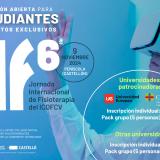 ¡Abrimos las inscripciones para estudiantes a la VI Jornada Internacional de Fisioterapia! 