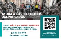 El ICOFCV abre una cuenta solidaria para donativos destinados a ayudar a los colegiados damnificados por la riada 