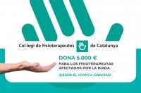 El Colegio de Fisioterapeutas de Cataluña respalda con 5.000 euros la recuperación de los fisioterapeutas damnificados por la riada de Valencia