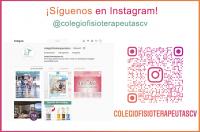 Abrimos página en Instagram: búscanos como 'colegiofisioterapeutascv'