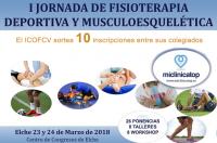 Elche acogerá la "I Jornada de Fisioterapia Deportiva y Músculoesquelética Miclinicatop" el 23 y 24 de marzo  - Colabora ICOFCV